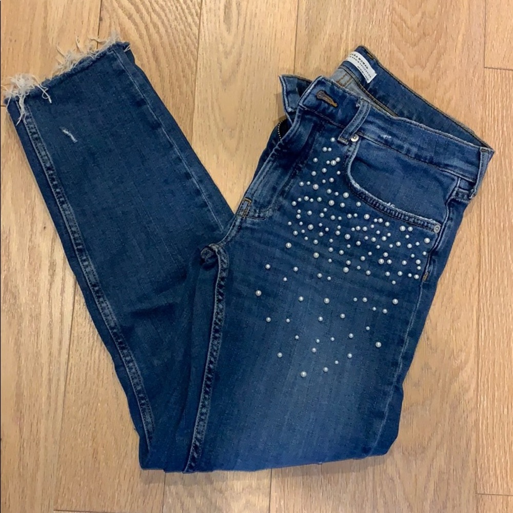 Zara Pearl denim jeans